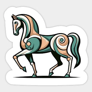 Horse illustration. Illustration of a horse in cubism style Sticker